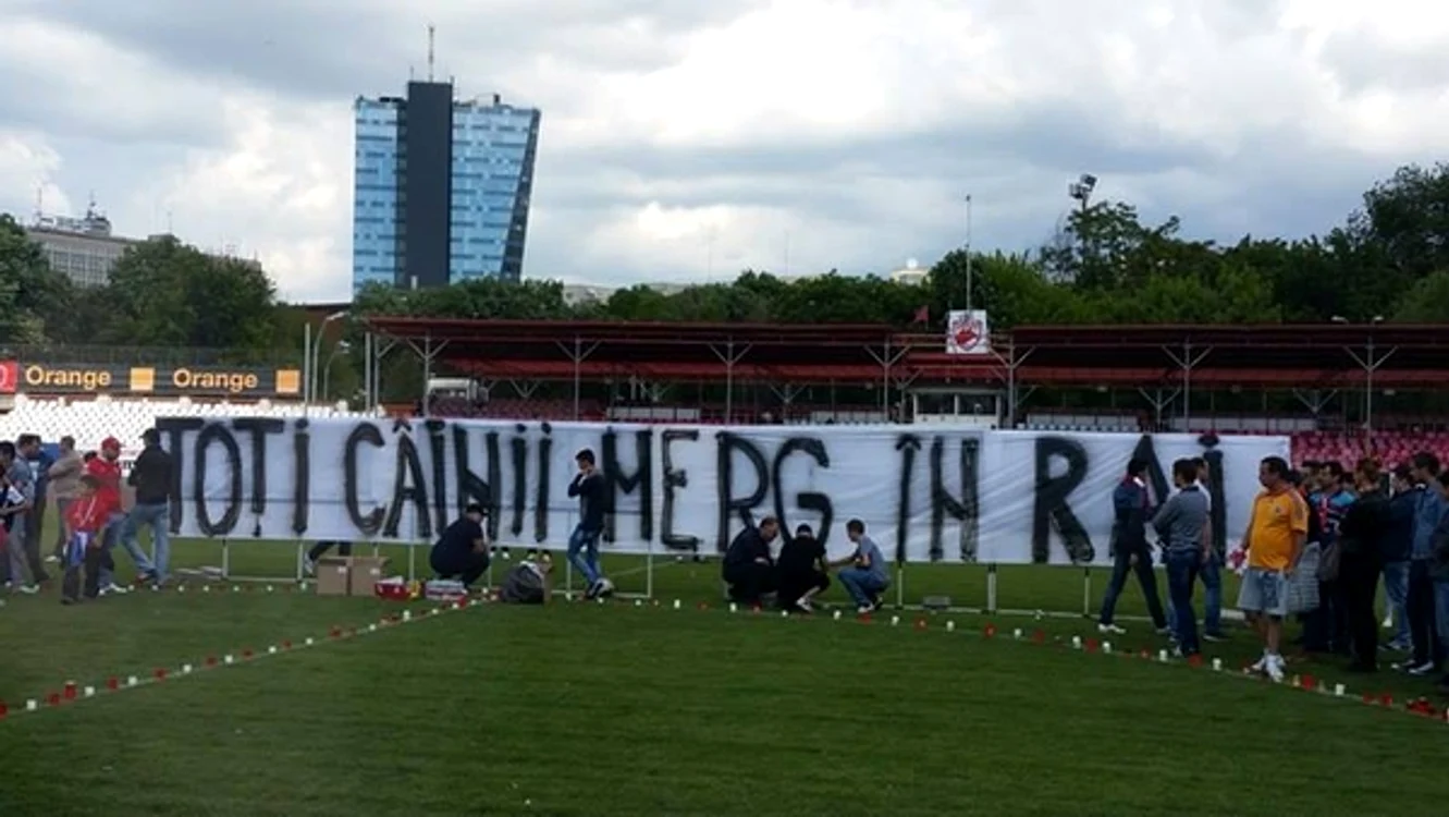 Mesaj emoționant pe gazonul de la Dinamo