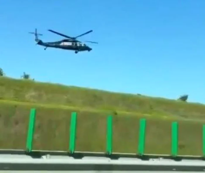Elicopterul a urmărit șoferul băut FOTO: Captură video