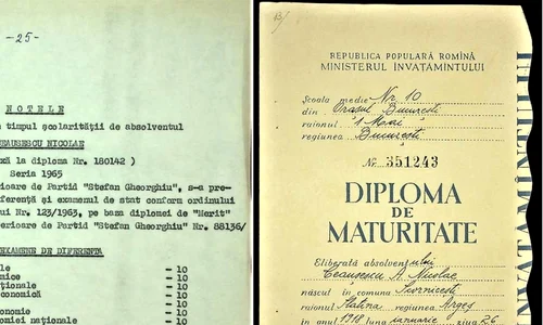 Diploma de Bacalaureat a lui Nicolae Ceaușescu (foto: Arhivele Naționale ale României)