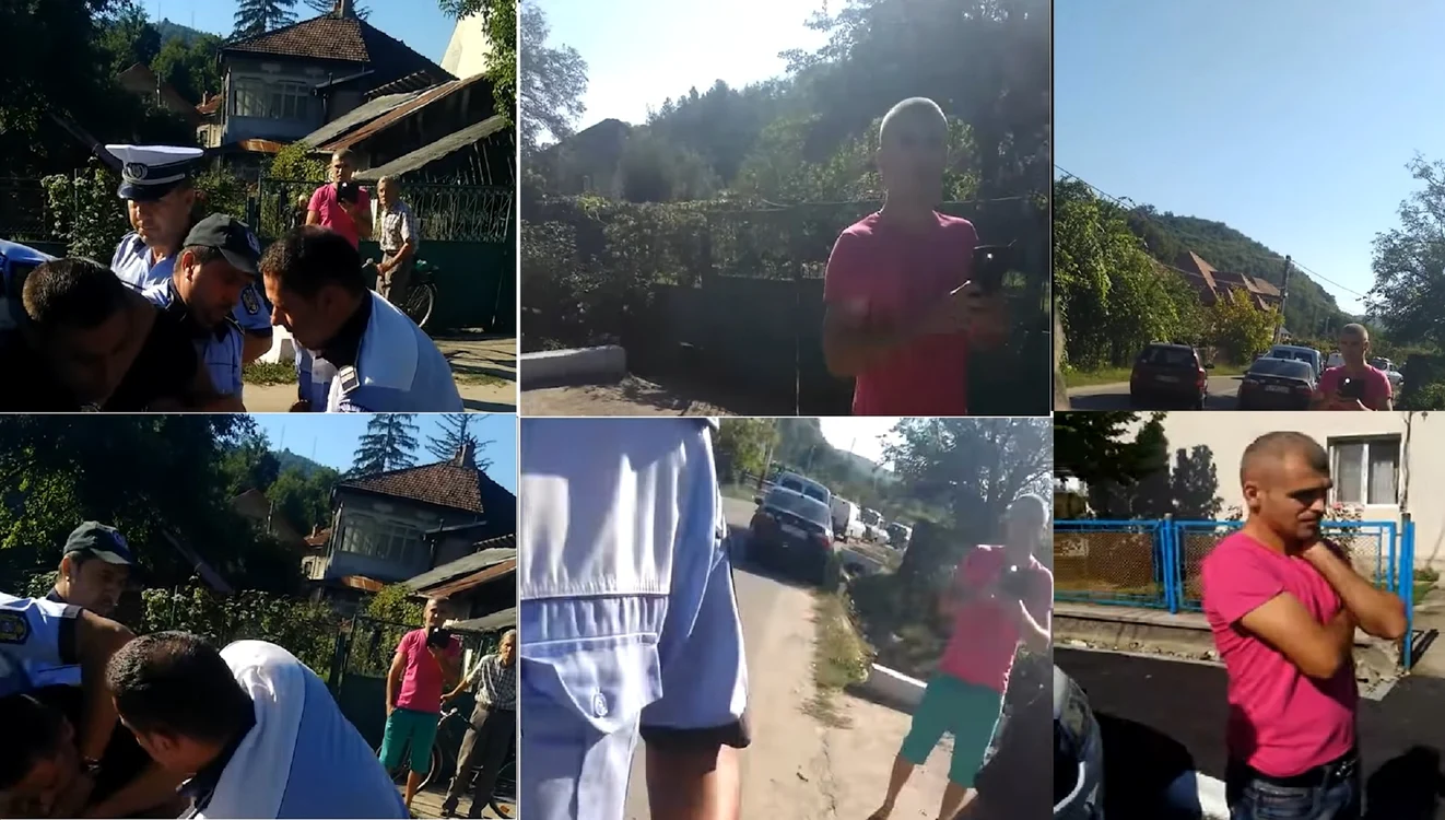 Polițist din Mehedinți anchetat pentru abuz Foto Colaj capturi video Gorjeanul