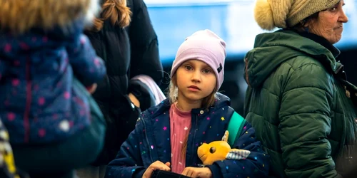 Tren cu refugiati din Mariupol ajunge in gara din Liov FOTO Profimedia