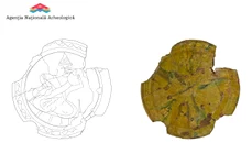 Farfurie descoperită în așezarea medievală de la Costești-Gârlea (© Facebook / Agenţia Naţională Arheologică)