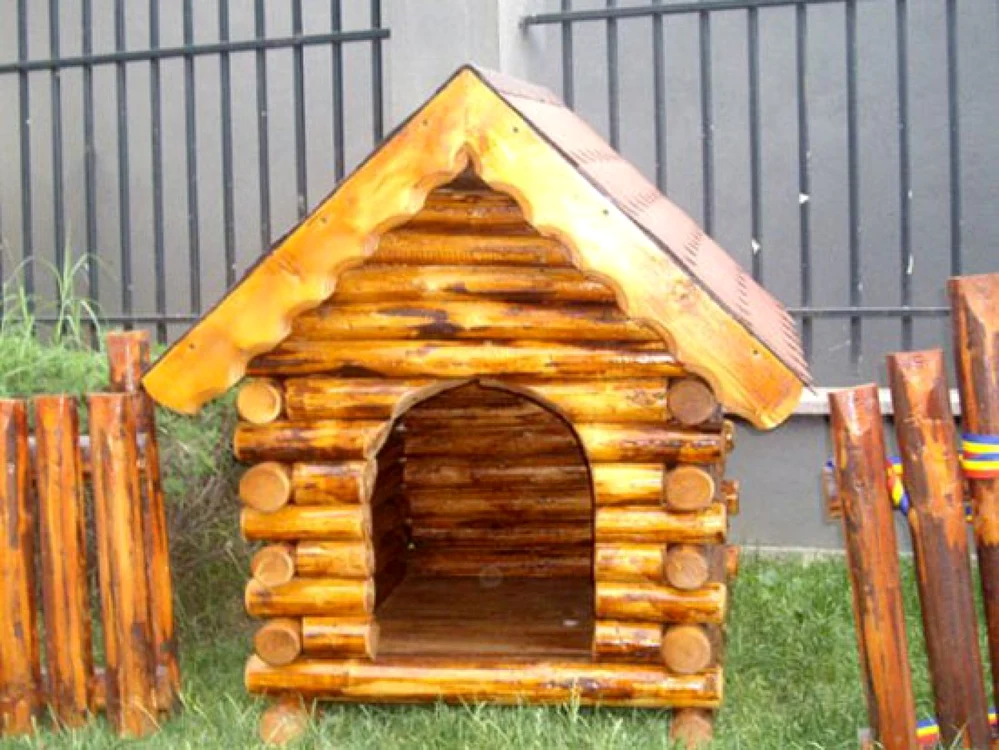 mobilier de grădină din lemn rotund
