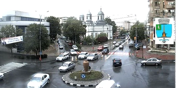Captură foto de pe camera primăriei 