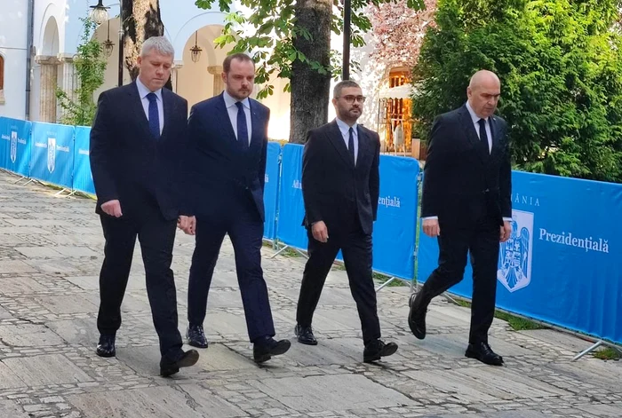 Cei trei miniști și Bolojan au ajuns la Cotroceni. FOTO: arhivă