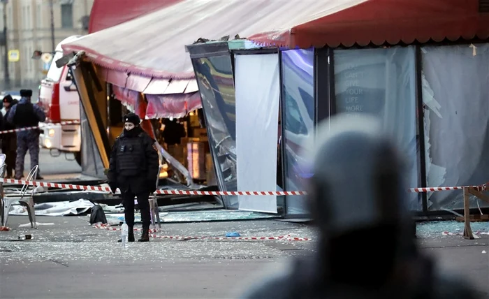 Locul asasinării lui Vladlen Tatarski FOTO EPA-EFE
