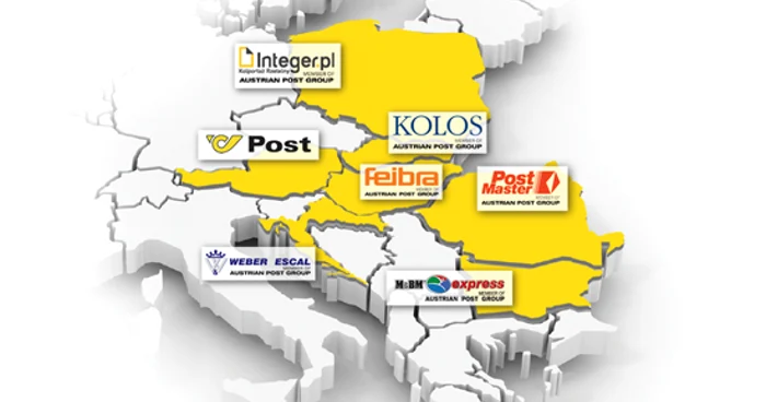 Grupul Österreichische Post AG, controlat de către stat, este extins aproape toată Europa Centrală