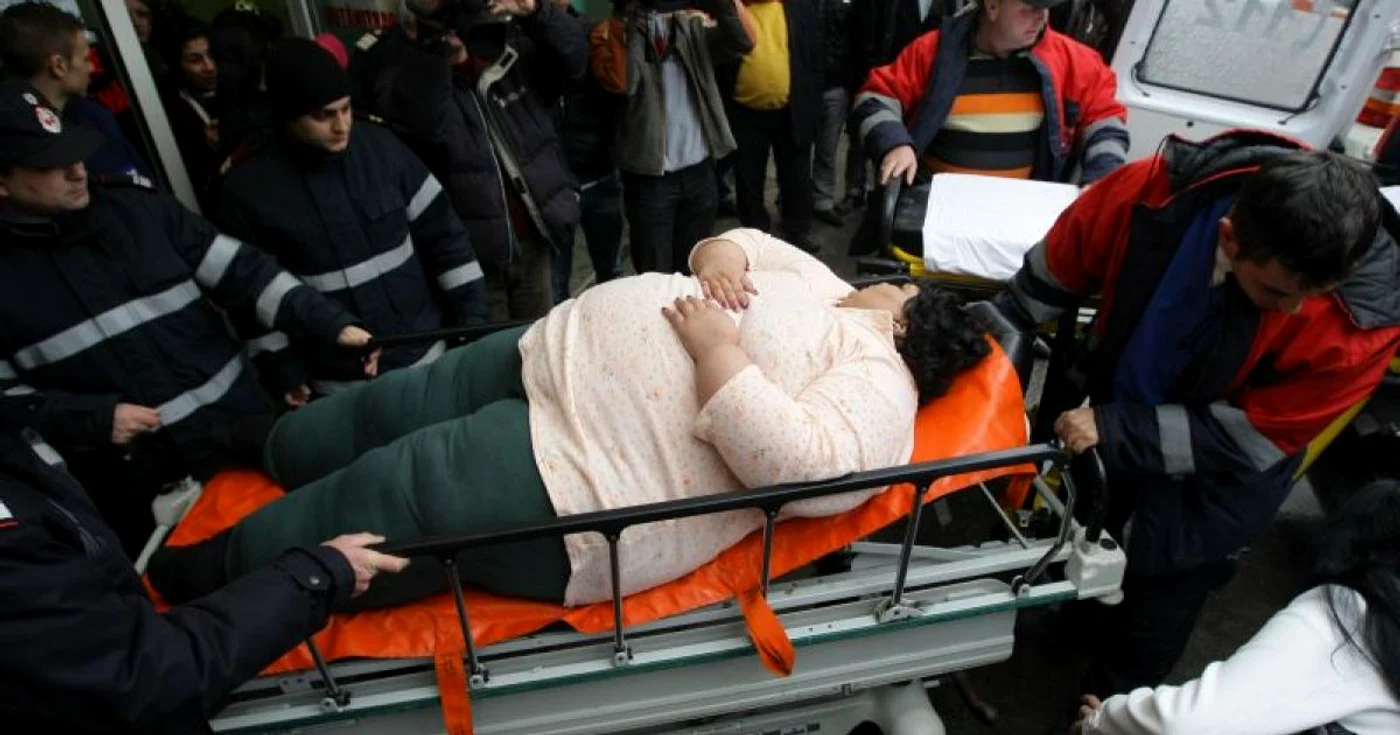 Olteanca gravidă,care cântărea 240 de kilograme,a bătut recordul în România.
