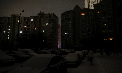 Kievul în beznă după atacurile Rusiei FOTO EPA EFE jpg