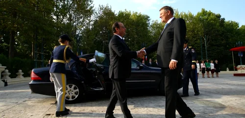 Klaus Iohannis si Francois Hollande FOTO David Muntean 