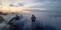Incendiu la 2 beach baruri din Mamaia, plaja h20, FOTO ISU Dobrogea