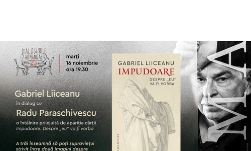 „Impudoare Despre «eu» va fi vorba“ de Gabriel Liiceanu, un dialog eveniment cu Radu Paraschivescu jpeg