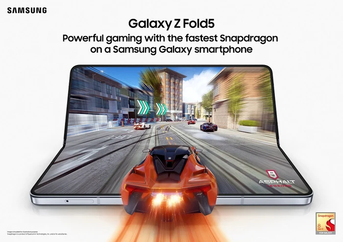 Gaming cu cu Samsung Galaxy Z Fold5.