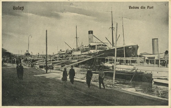 Portul din Galaţi, în perioada interbelică (© iMAGO Romaniae)