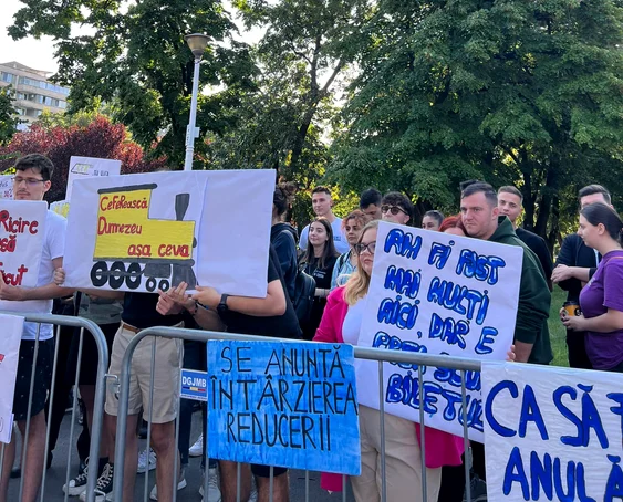 Protest al studenților FOTO Uniunea Studenților din România