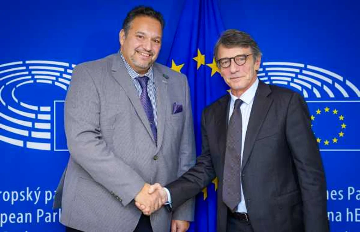 Romeo Franz si David Sassoli FOTO: European Parliament