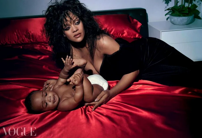 Rihanna cu copilul si ASAP Rocky in Vogue (6) jpg
