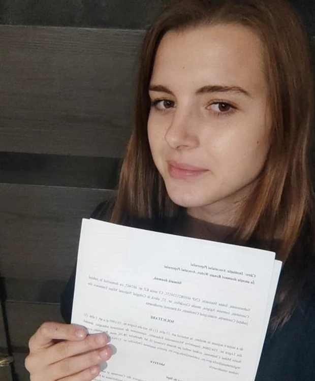 Ioana a transmis sesizarea la Avocatul Poporului FOTO: Facebook/Ioana Stamatin