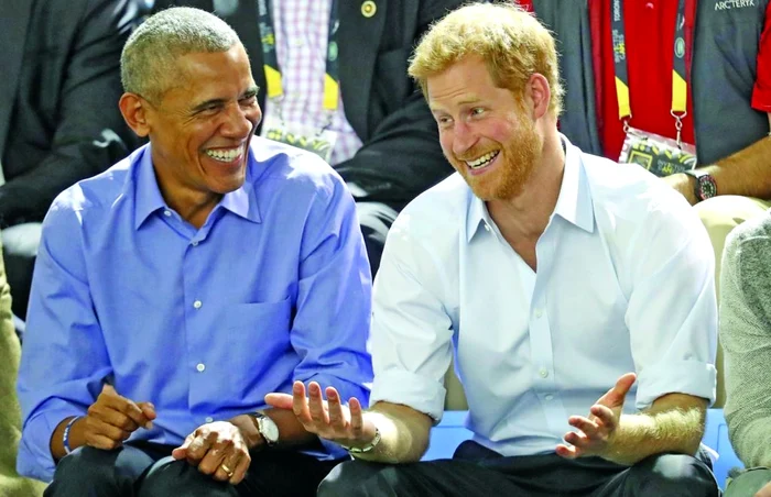 Barack Obama şi prinţul Harry au deja ceea ce englezii numesc „bromance“ FOTO Guliver/Getty Images