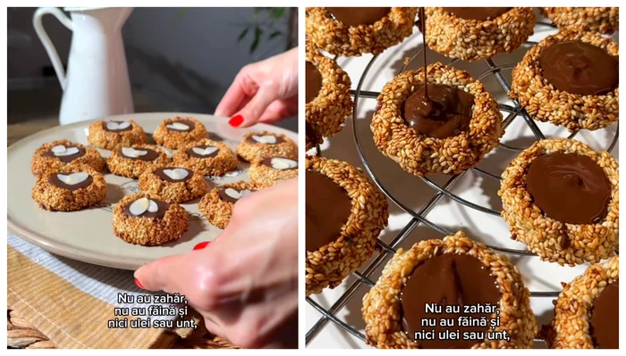 Biscuiți fără zahăr și făină / FOTO: Colaj captură video TikTok