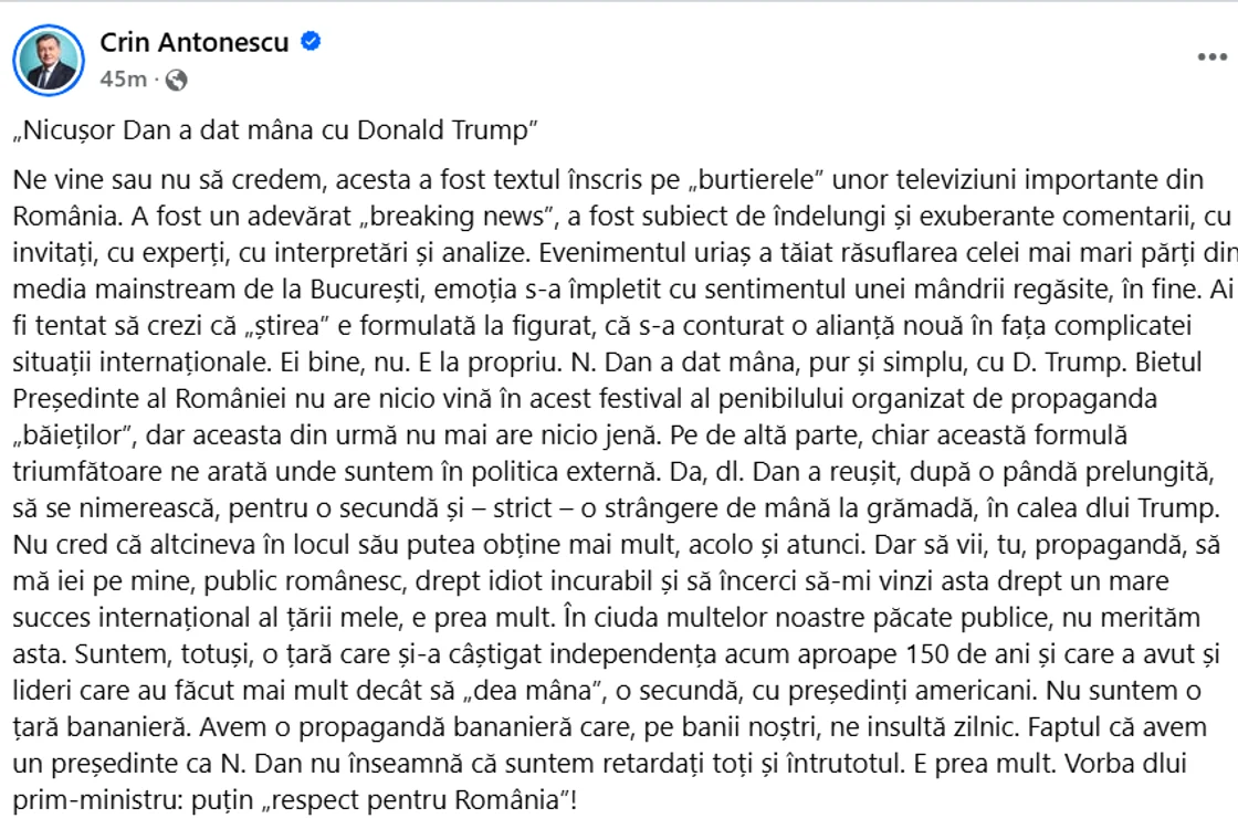 FOTO Captură Facebook