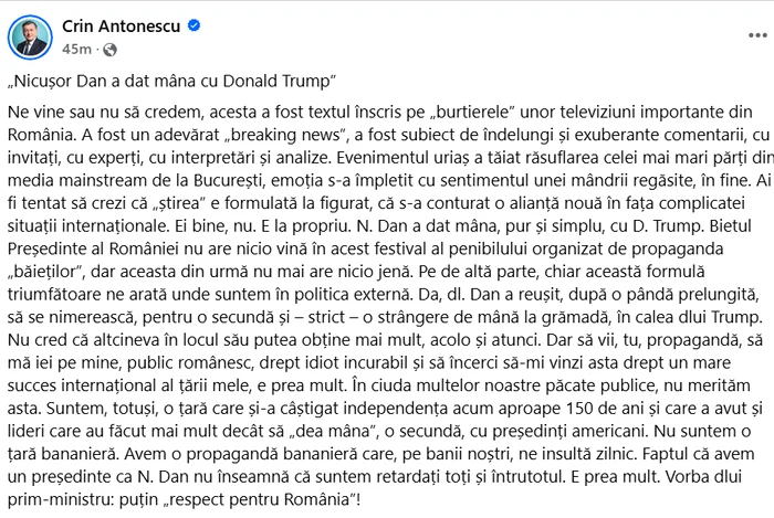 FOTO Captură Facebook