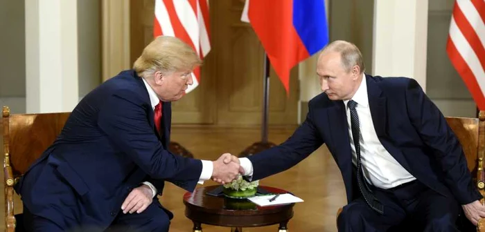 Donald Trumps şi Vladimir Putin - summit în Helsinki. FOTO AFP