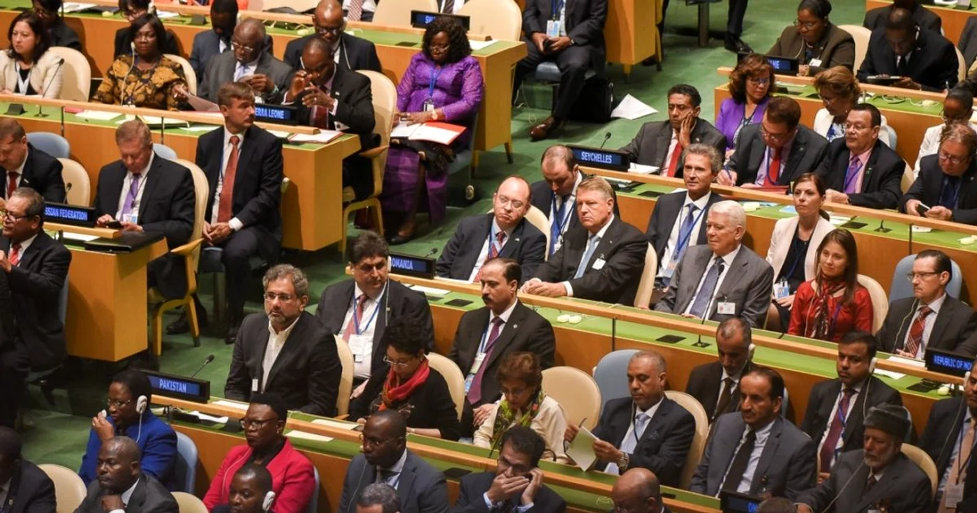Klaus Iohannis la Adunarea Generala a ONU FOTO Presidency.ro