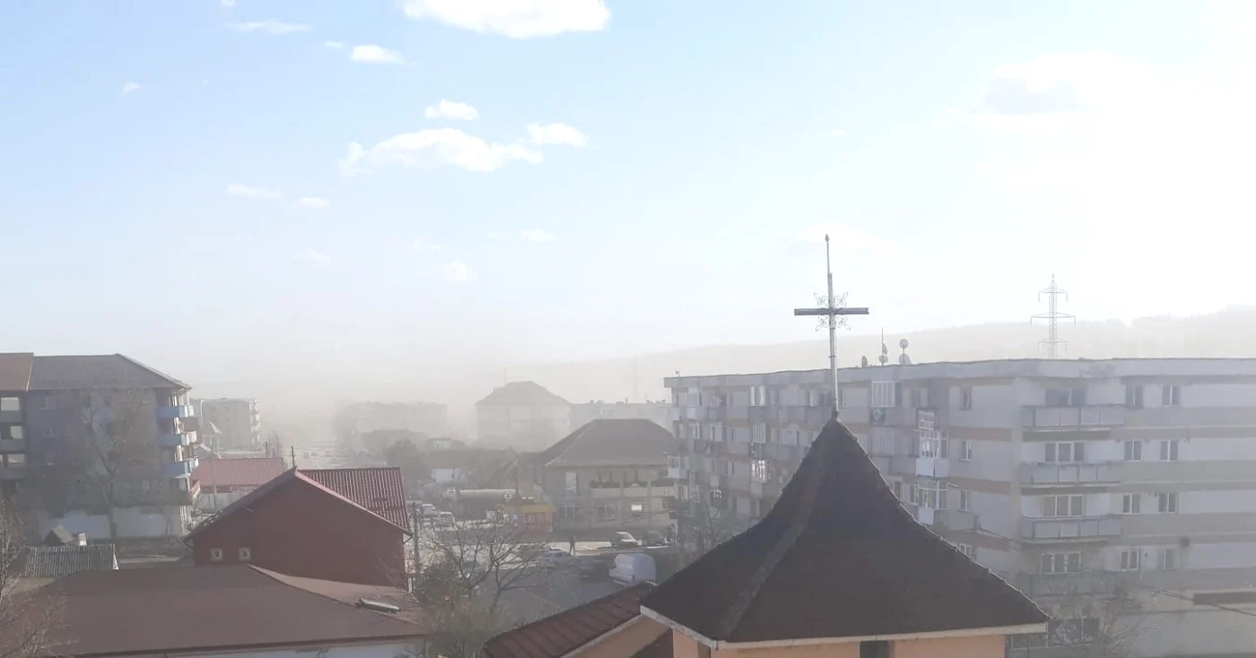 Comuna Mătăsari din judeţul Gorj, poluată cu praf de cărbune Foto: Ion Buzărin