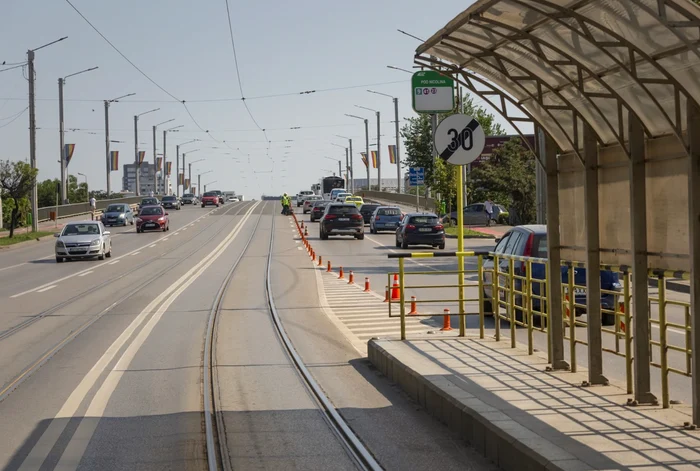 Banda unică pentru transportul în comun. FOTO Primăria Iași