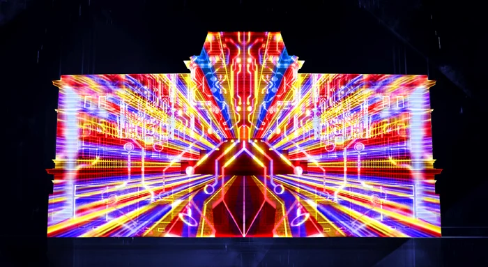 Una dintre proiecțiile importante de la Festivalul Laserelor