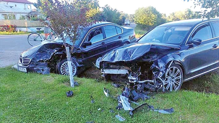 Bolidul ei a fost grav avariat