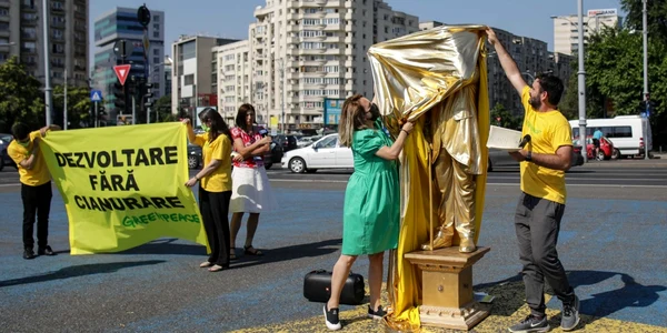 Protest Greenpeace - Unesco - Roşia Montană - 7 iul 2021 / FOTO Inquam Photos / Octav Ganea