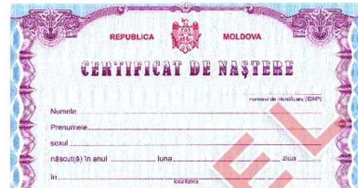 Certificatele nu vor mai conţine naţionalitatea părinţilor, FOTO: starea civilă, model