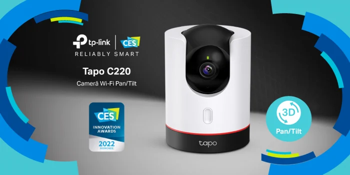 Camera video TP-Link Wi-Fi Pan/Tilt de supraveghere Tapo C220