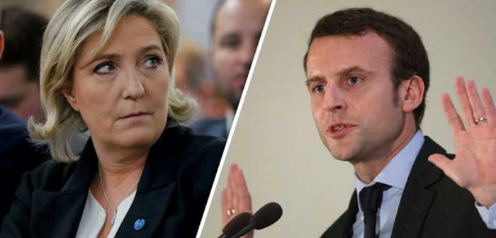 Marine Le Pen ;i Emmanuel Macron