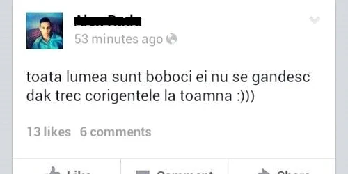 Greşeli gramaticale pe Facebook