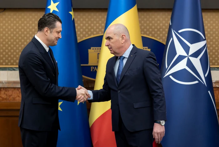 Premierul Ilie Bolojan l-a primit la Palatul Victor pe Mihai Mîțu. FOTO: Gov.ro