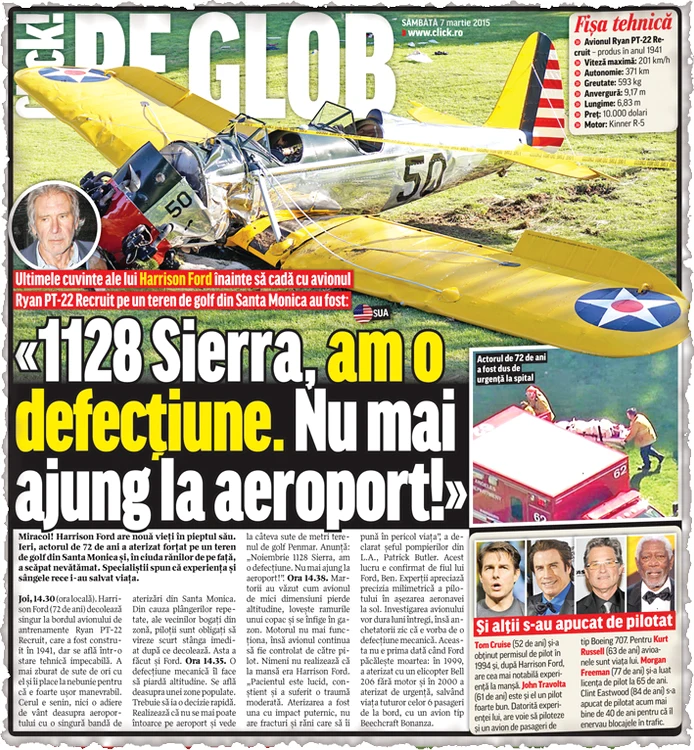 Click! a prezentat  accidentul aviatic grav  suferit de star la  începutul lunii martie  jpeg