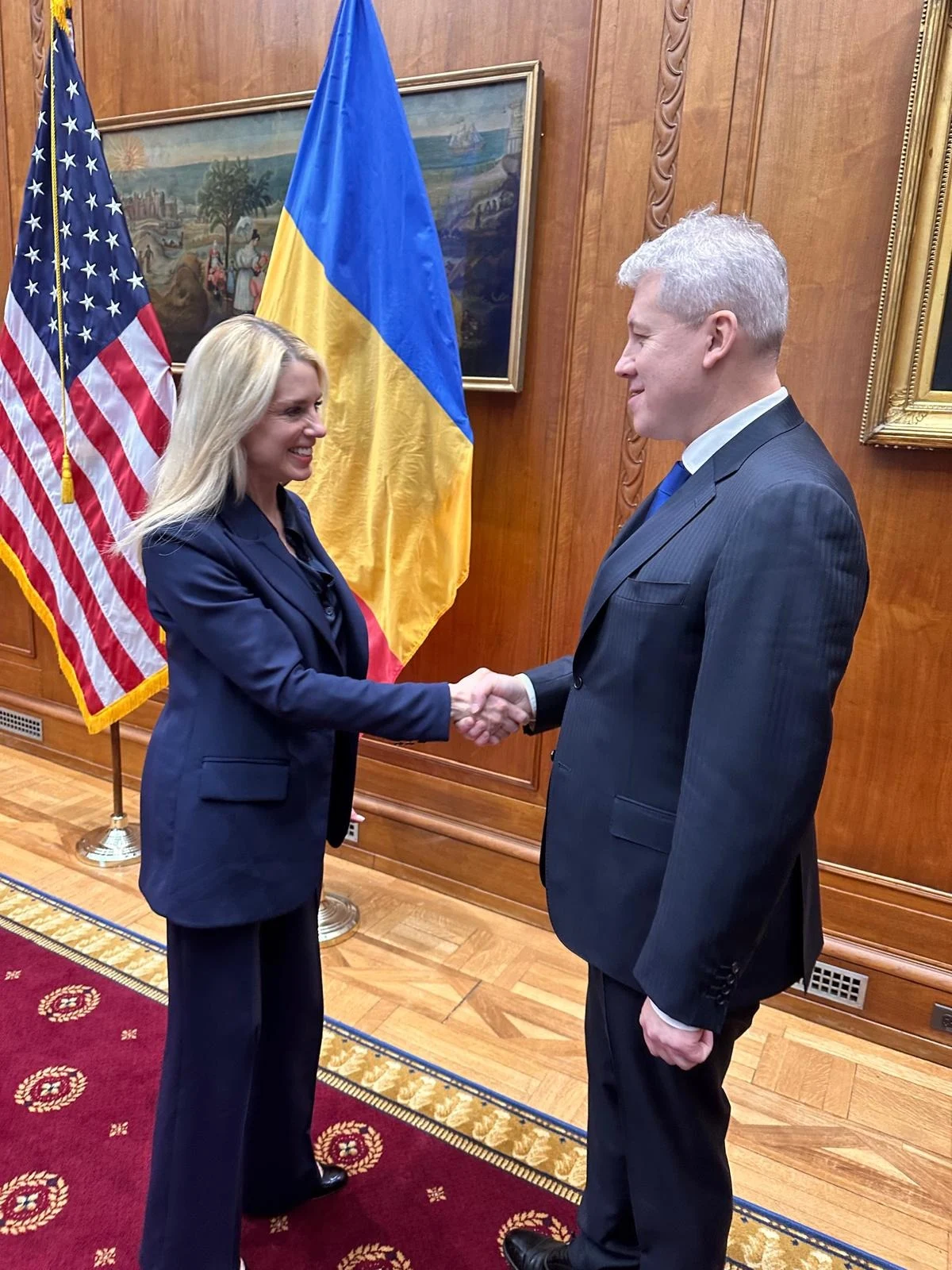 Cătălin Predoiu, întrevedere la Departamentul de Justiție al SUA cu procurorul general Pamela Bondi: „Cooperarea întărește eficiența MAI”