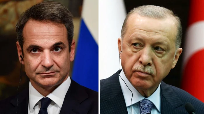 Recep Tayyip Erdogan și Kyriakos Mitsotakis