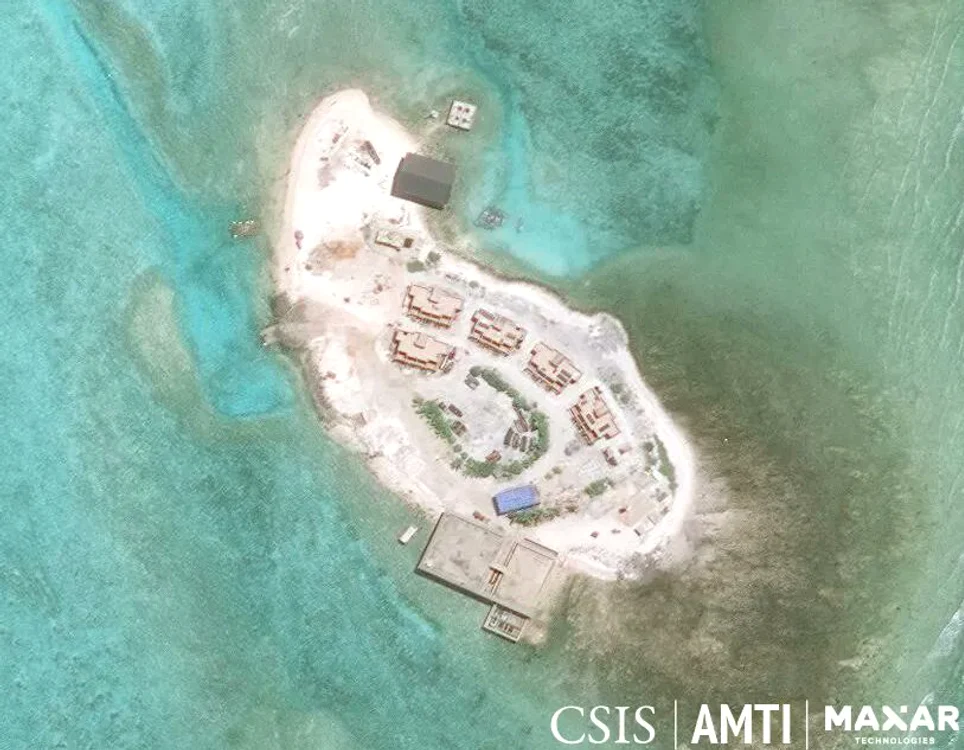 China a construit o insulă artificială în largul coastelor Vietnamului/FOTO:X