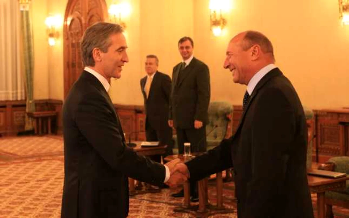 Traian Băsescu l-a primit pe Iurie Leancă în această seară la Palatul Cotroceni FOTO: gov.md