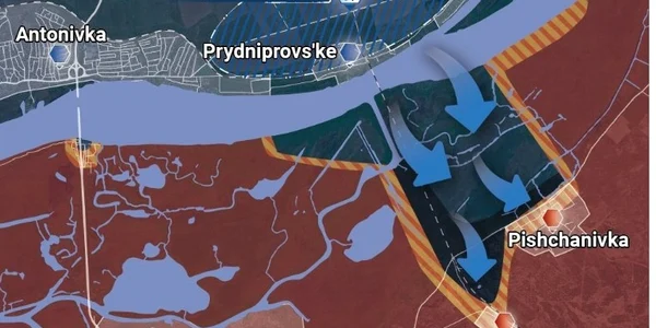 Ucrainenii traverseaza fluviul Nipru FOTO Twitter @Dan jpg