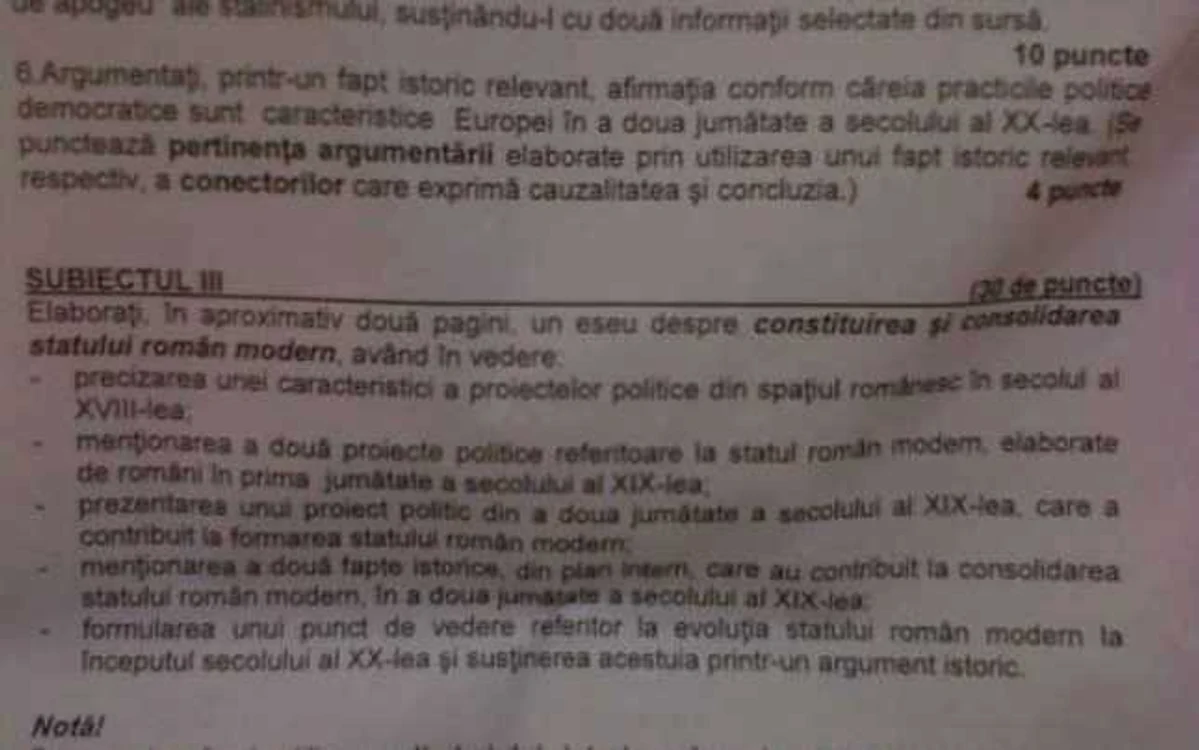 simulare bac istorie capitala 3