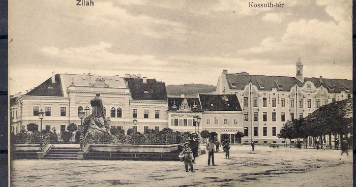 Centrul Zalăului, la începutul secolului trecut FOTO Arhivă