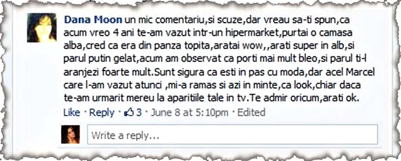 Pe pagina de Facebook  a fostului rugbist e plin  de mesaje de admiraţie