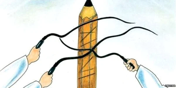 Caricatura biciuire libertatea de expresie FOTO Twitter