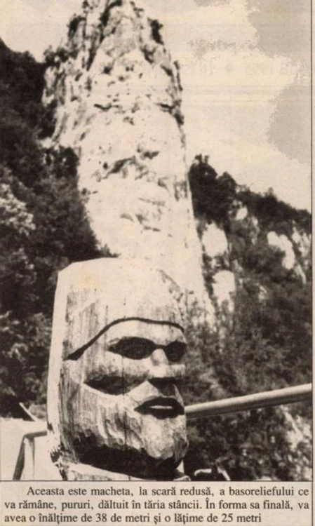 Macheta statuii,. Foto: Renașterea Bănățeană, 1995.