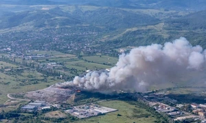 incendiu la groapa de gunoi din aninoasa foto facebook png